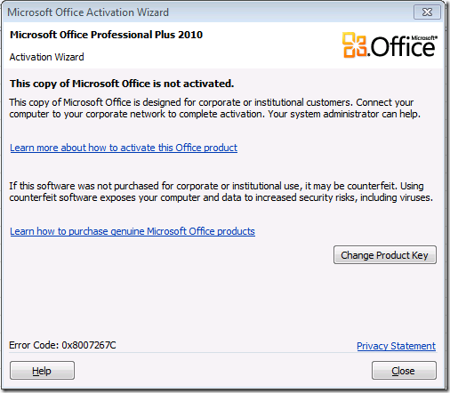microsoft office 2007 confirmation code
